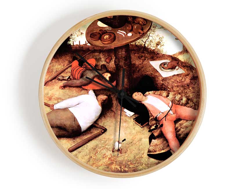 Pieter Bruegel Cockaigne 1 Clock - Wallart-Direct UK