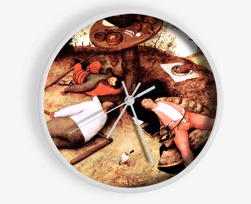 Pieter Bruegel Cockaigne 1 Clock - Wallart-Direct UK