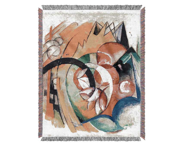 Franz Marc Coloured Flowers Woven Blanket