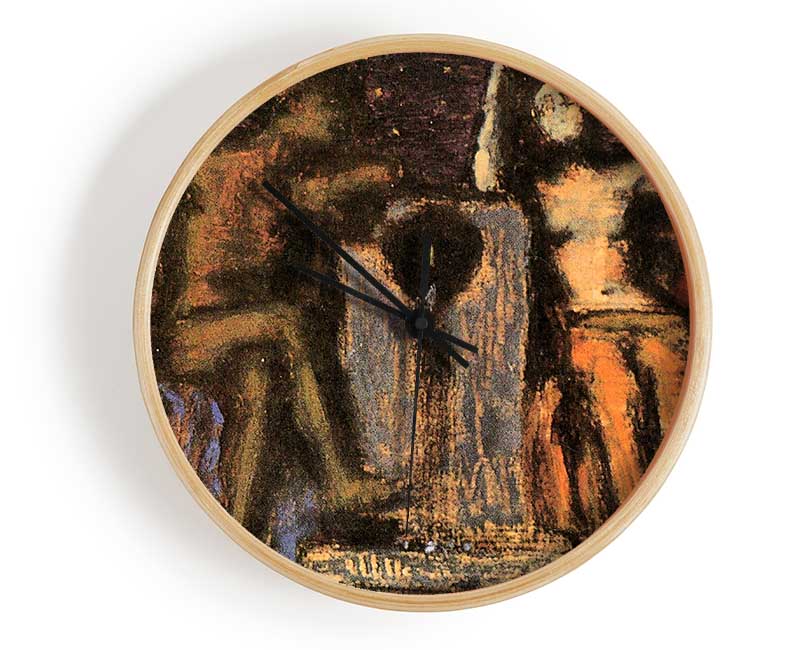 Franz Von Stuck Couple At Fountain Clock - Wallart-Direct UK