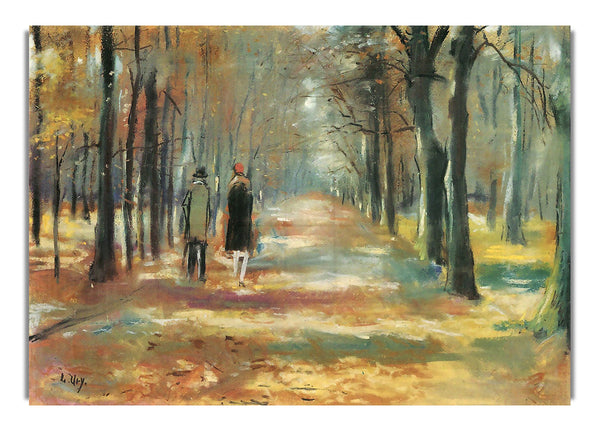 Couple Walking In The Woods By Lesser Ury