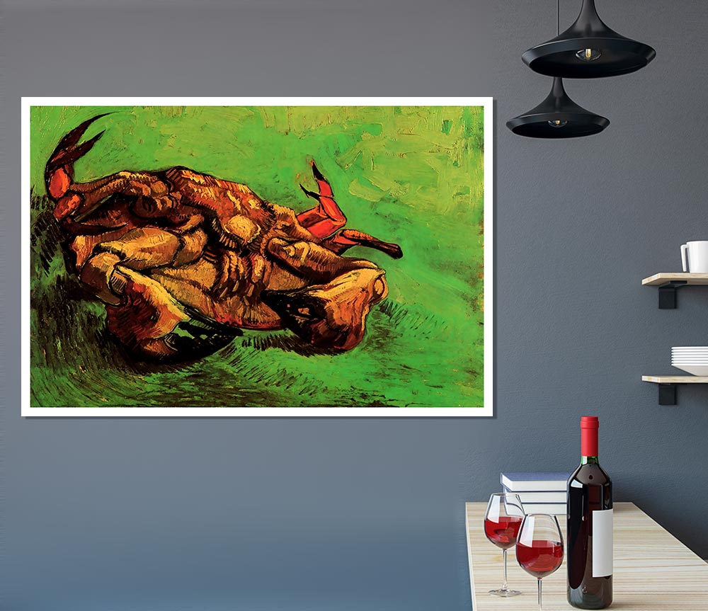 Van Gogh Crab On Its Back Print Poster Wall Art