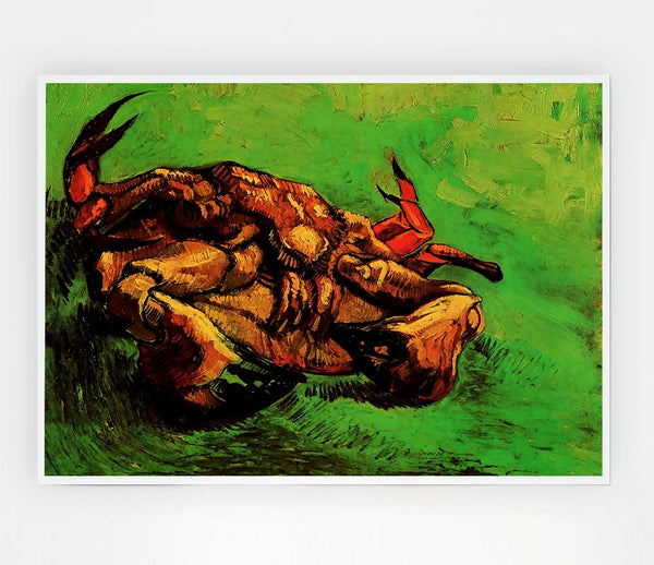 Van Gogh Crab On Its Back Print Poster Wall Art