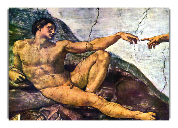 Creation Of Adam Detail By Michelangelo