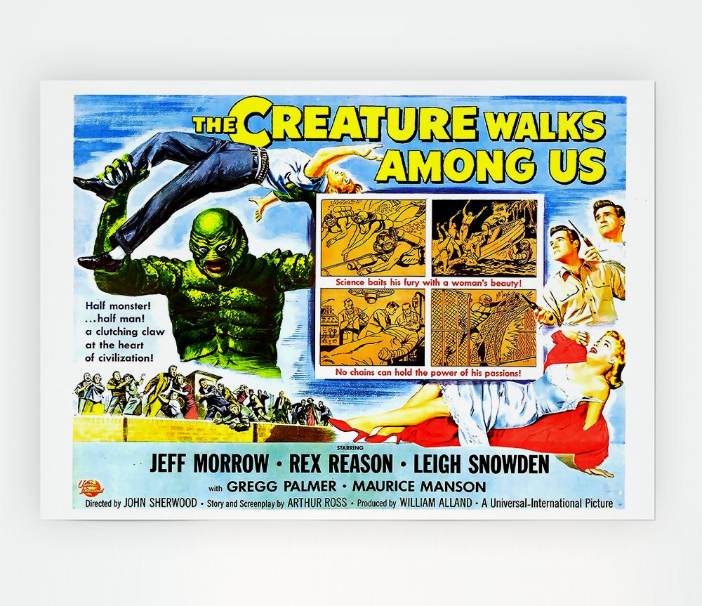 Creature Walks Among Us Poster 4 Print Poster Wall Art