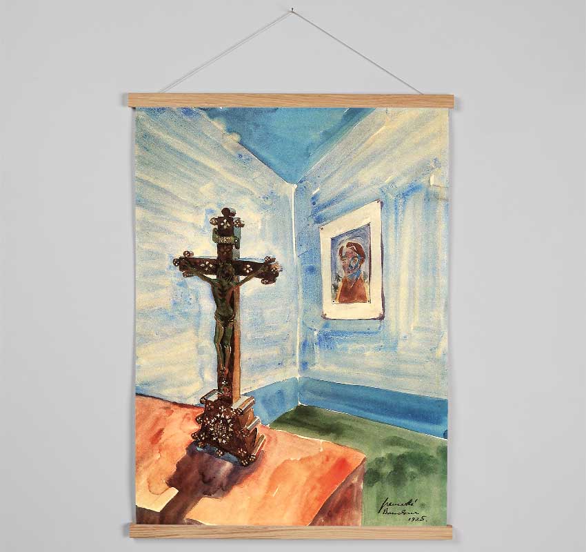 Walter Gramatte Crucifix In The Room Hanging Poster - Wallart-Direct UK