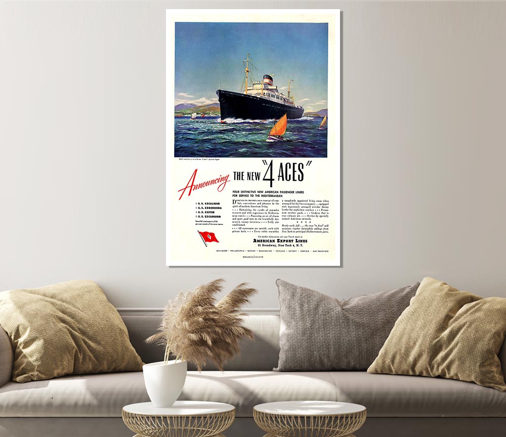 Cunard Line Print Poster Wall Art