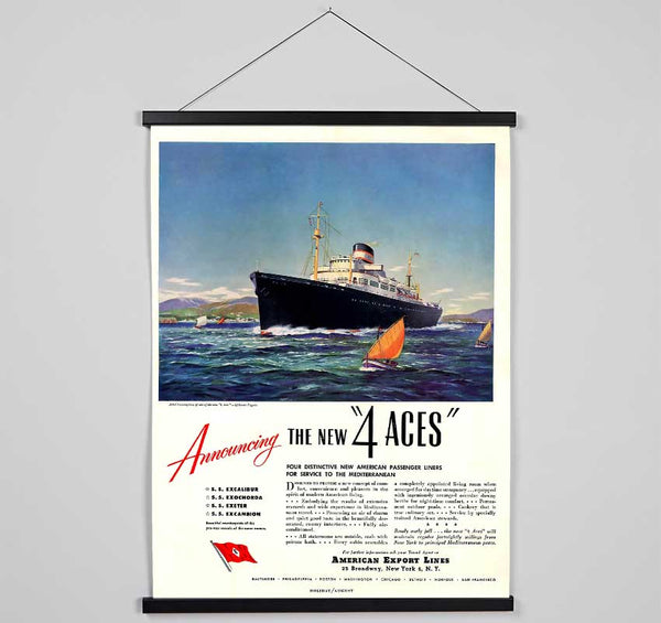 Cunard Line Hanging Poster - Wallart-Direct UK