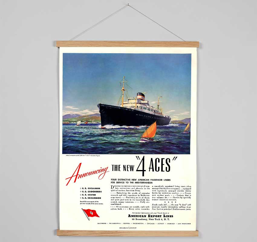 Cunard Line Hanging Poster - Wallart-Direct UK