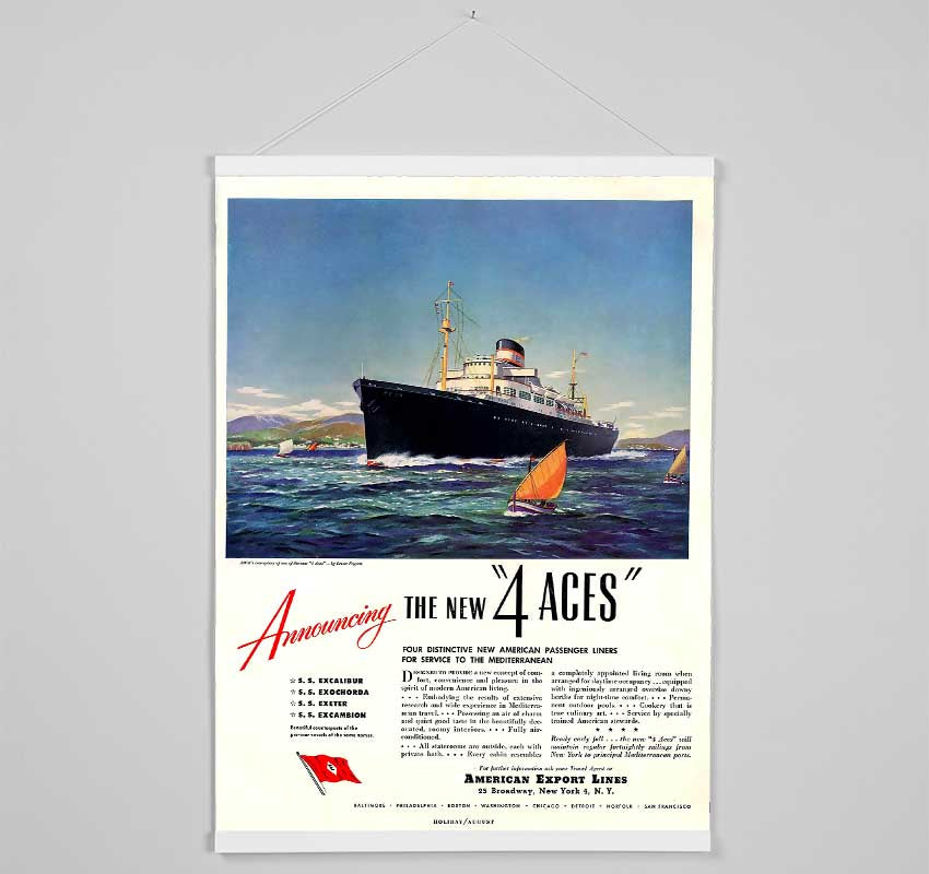 Cunard Line Hanging Poster - Wallart-Direct UK