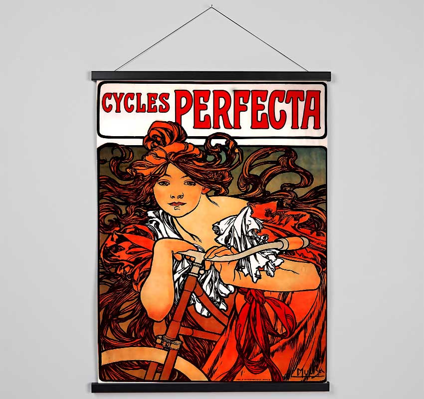 Alphonse Mucha Cycles Perfecta Hanging Poster - Wallart-Direct UK