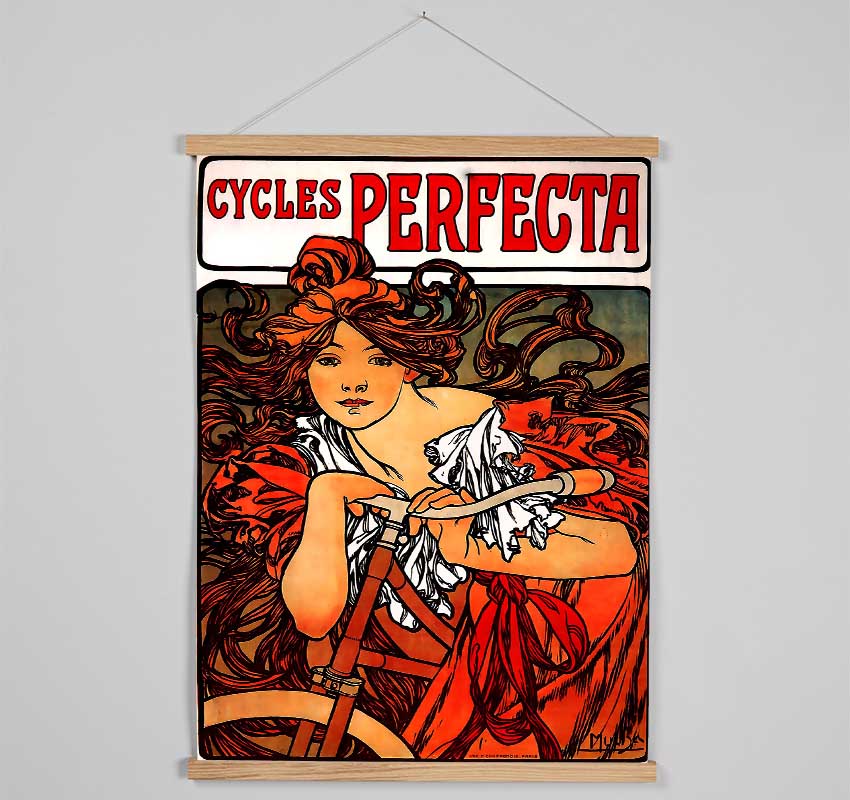 Alphonse Mucha Cycles Perfecta Hanging Poster - Wallart-Direct UK