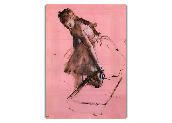 Dancer Slipping On Her Shoe By Degas