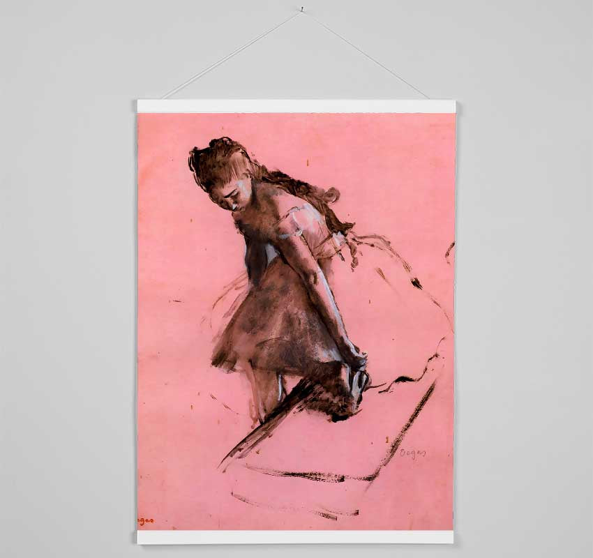 Degas Dancer Slipping On Her Shoe Hanging Poster - Wallart-Direct UK