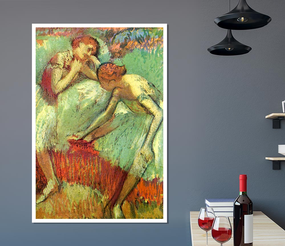 Degas Dancers In Green Print Poster Wall Art