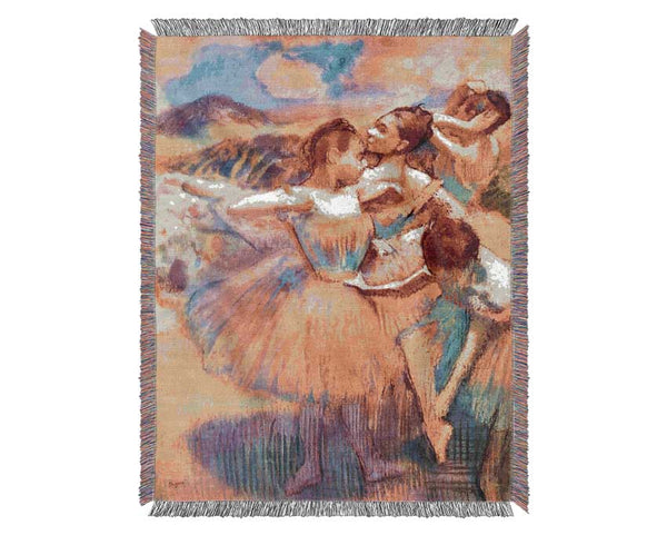 Degas Dancers In The Landscape Woven Blanket