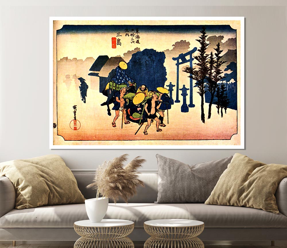 Hiroshige Dawn Mist Print Poster Wall Art