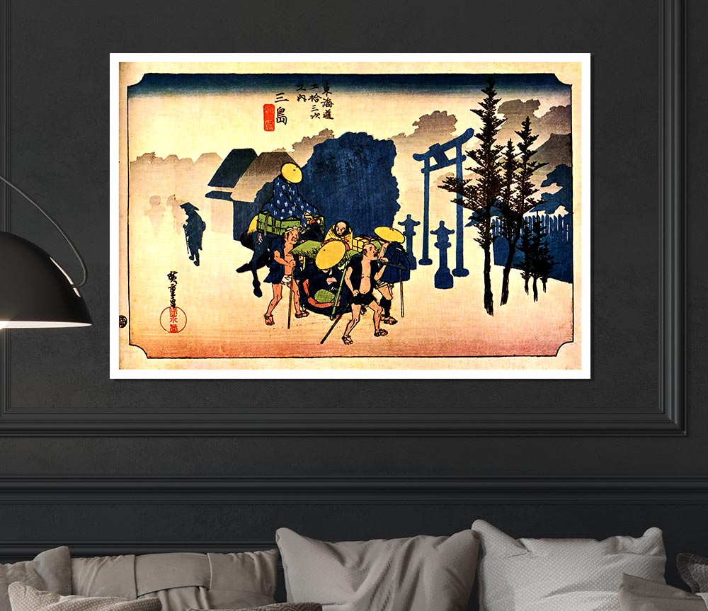 Hiroshige Dawn Mist Print Poster Wall Art