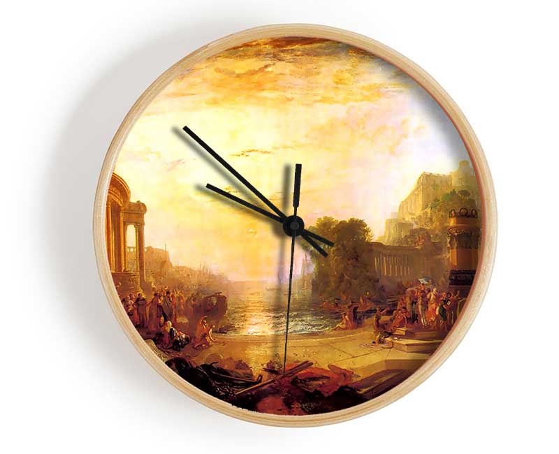 Joseph Mallord Turner Decline Of Carthagen Clock - Wallart-Direct UK