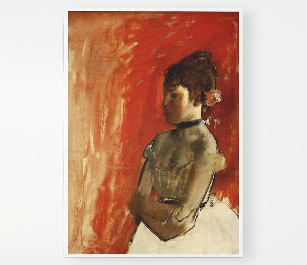 Degas Ballet Dancer With Arms Crossed Print Poster Wall Art