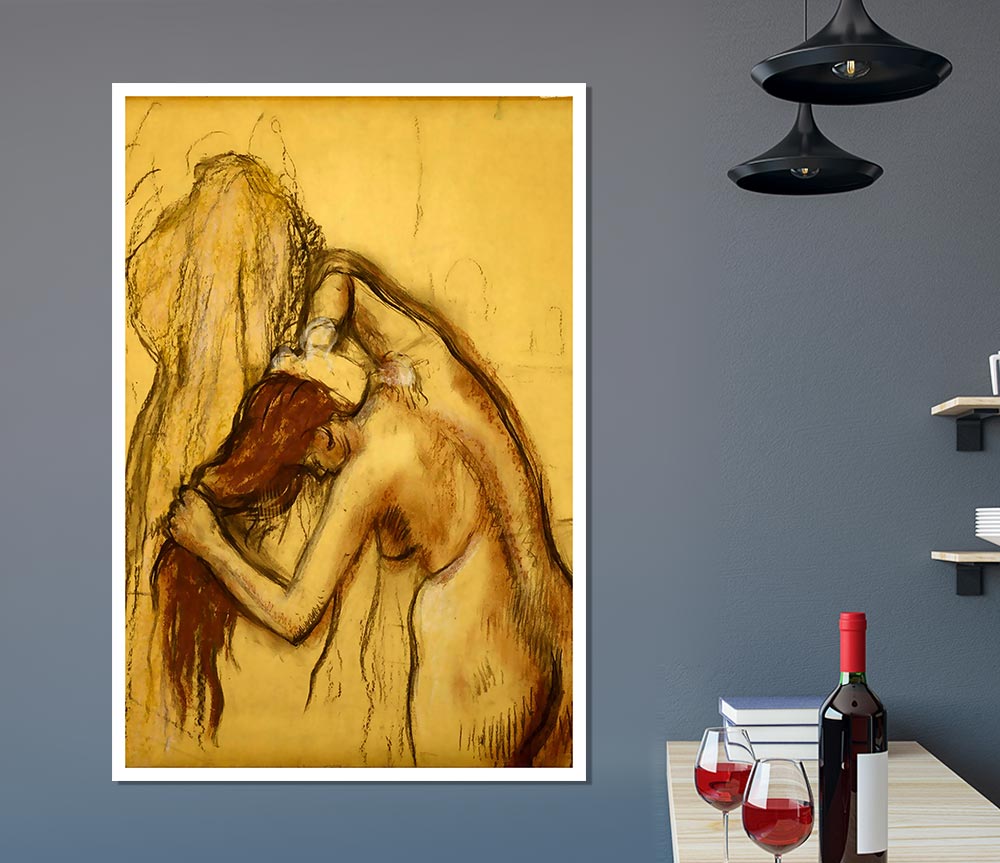 Degas Woman Drying Herself Print Poster Wall Art