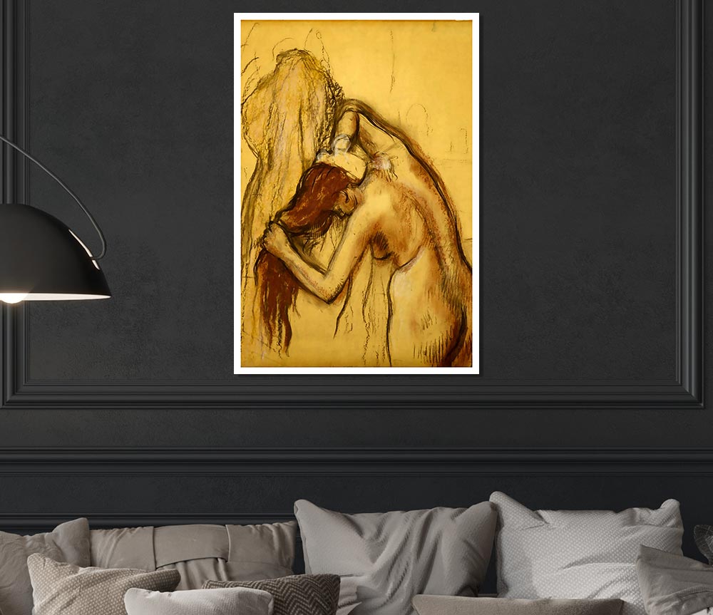 Degas Woman Drying Herself Print Poster Wall Art