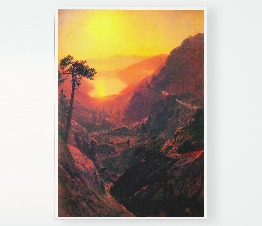 Bierstadt Donner Lake Print Poster Wall Art