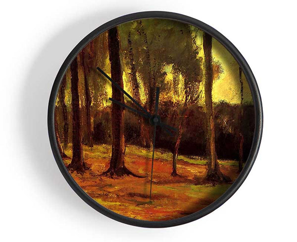 Van Gogh Edge Of A Wood Clock - Wallart-Direct UK