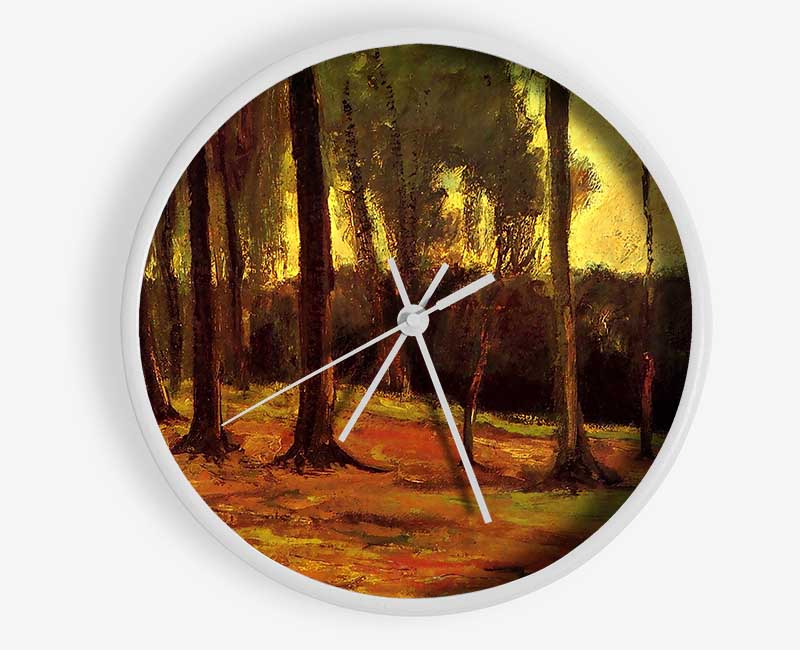 Van Gogh Edge Of A Wood Clock - Wallart-Direct UK