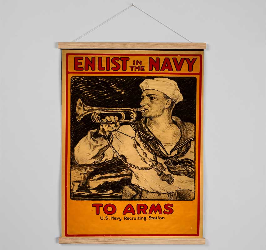 Enlist In The Navy Hanging Poster - Wallart-Direct UK