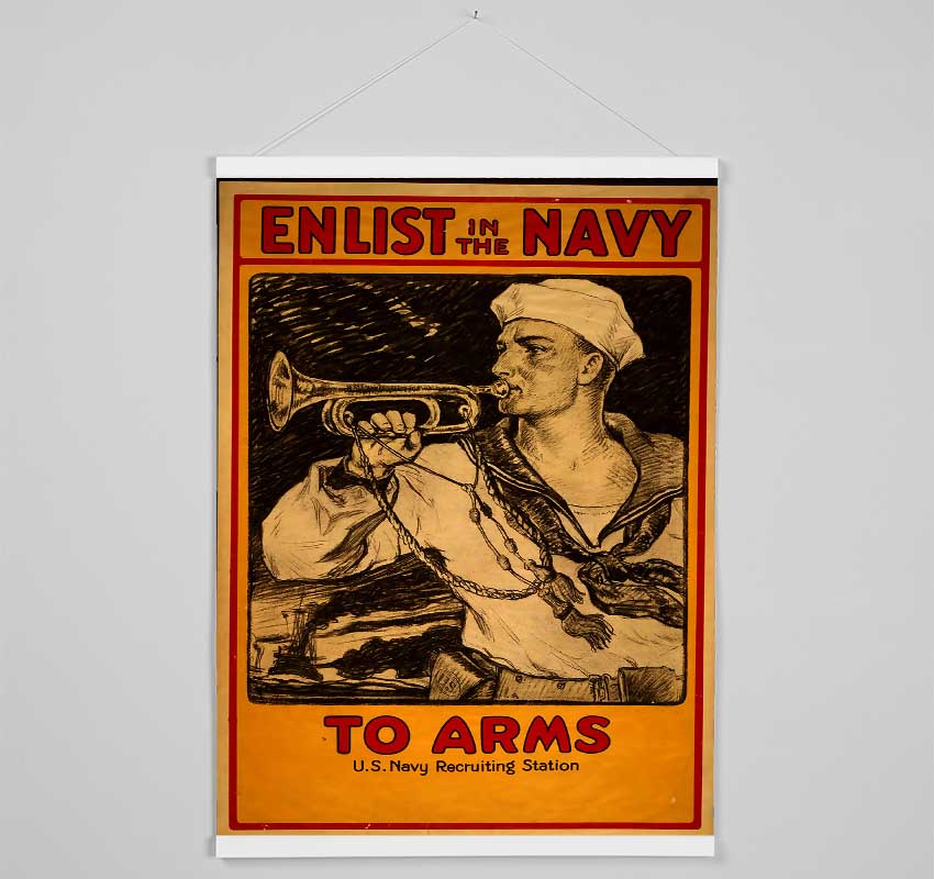 Enlist In The Navy Hanging Poster - Wallart-Direct UK