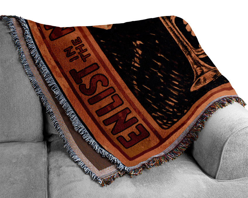 Enlist In The Navy Woven Blanket