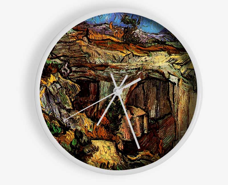 Van Gogh Entrance To A Quarry Near Saint-Remy Clock - Wallart-Direct UK