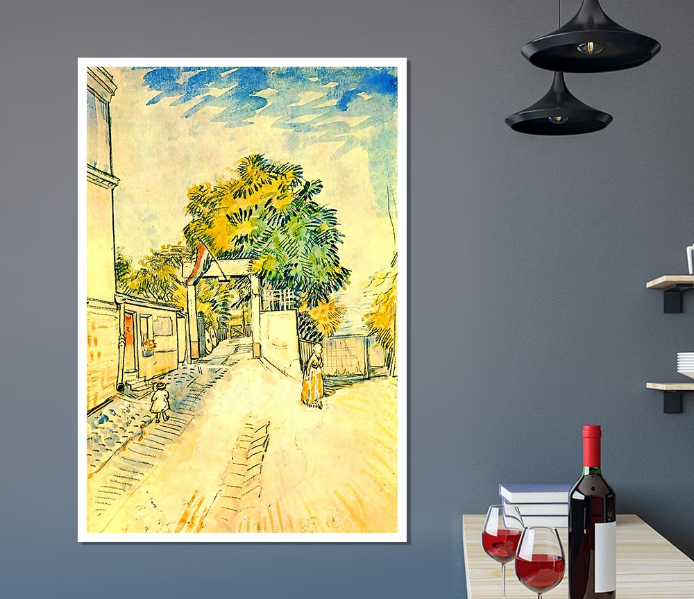 Van Gogh Entrance To The Moulin De La Galette Print Poster Wall Art