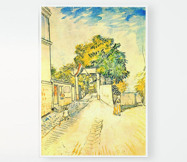 Van Gogh Entrance To The Moulin De La Galette Print Poster Wall Art