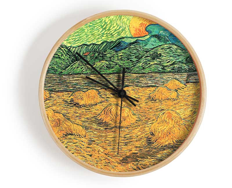 Van Gogh Evening Landscape At Moonrise Clock - Wallart-Direct UK