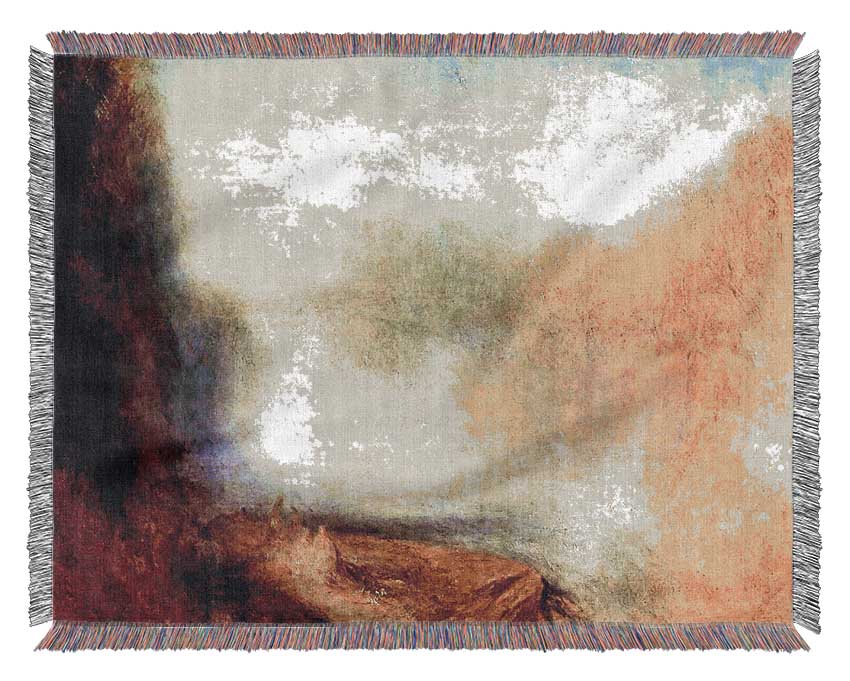 Joseph Mallord Turner Falls Of The Clyde Woven Blanket