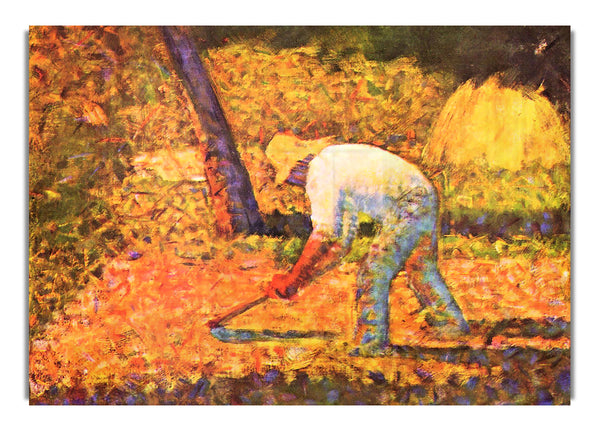 Farmer With Hoe By Seurat