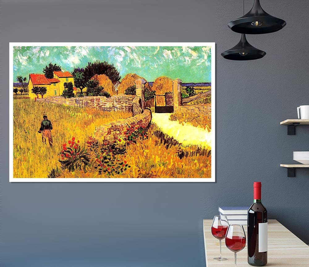 Van Gogh Farmhouse In Provence 1 Print Poster Wall Art