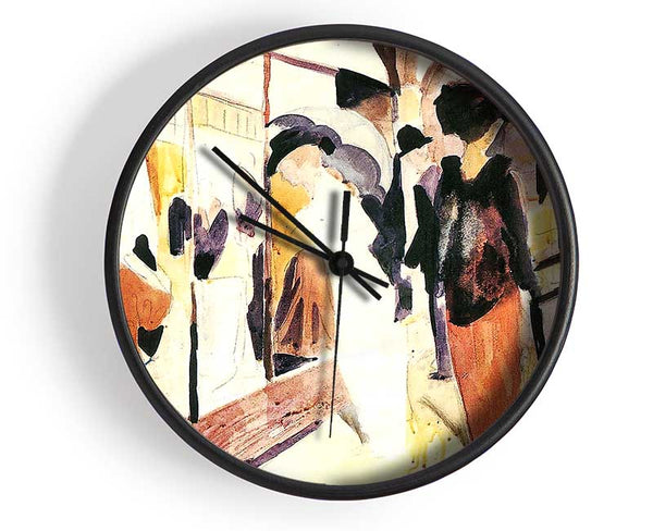 August Macke Fashion Shop Porch Clock - Wallart-Direct UK