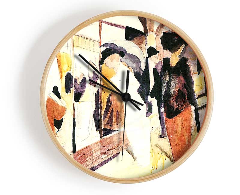 August Macke Fashion Shop Porch Clock - Wallart-Direct UK