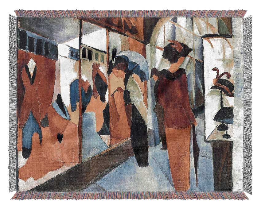 August Macke Fashion Store Woven Blanket