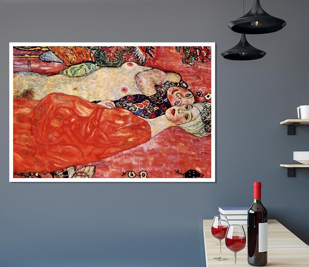 Klimt Female Act Print Poster Wall Art