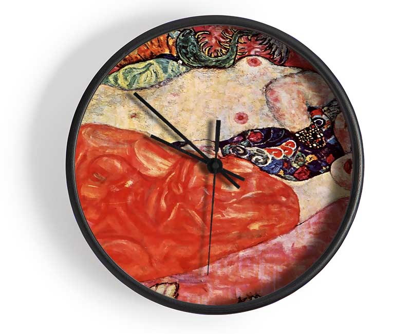 Klimt Female Act Clock - Wallart-Direct UK