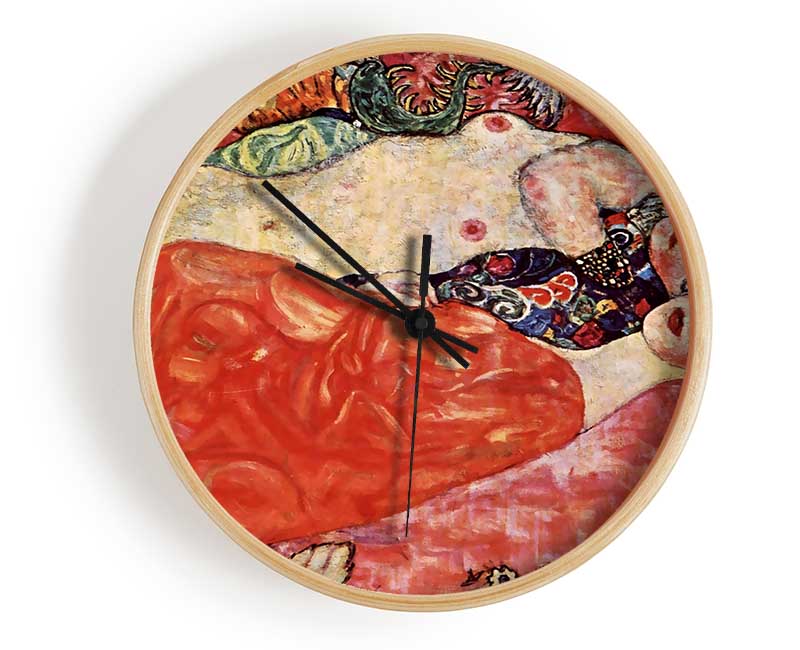 Klimt Female Act Clock - Wallart-Direct UK