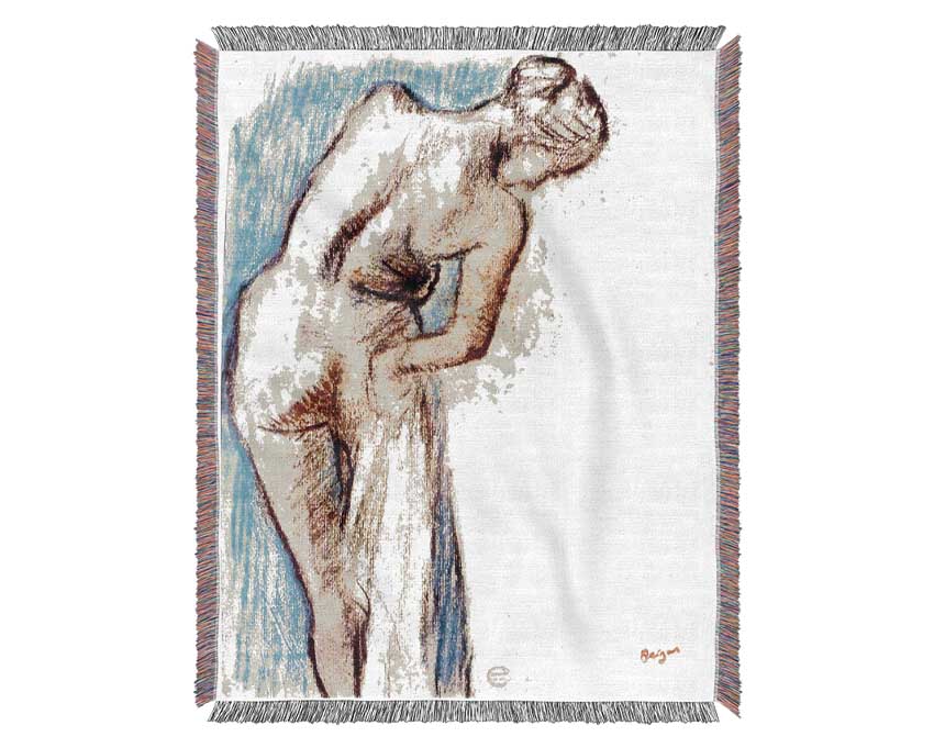 Degas Female After The Bath Woven Blanket