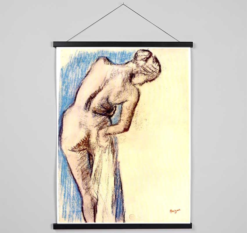 Degas Female After The Bath Hanging Poster - Wallart-Direct UK