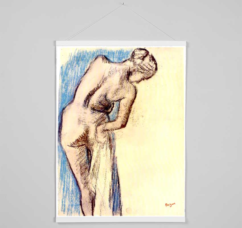 Degas Female After The Bath Hanging Poster - Wallart-Direct UK