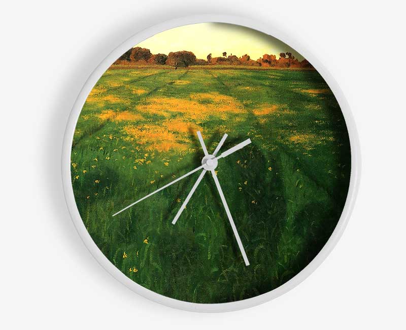 Felix Vallotton Field Of Green Oats Clock - Wallart-Direct UK