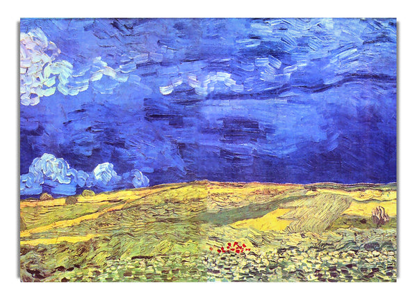 Feld unter Sturmhimmel von Van Gogh